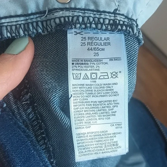 Gap dark wash high rise jeggings in size 25 regular - Picture 5 of 10